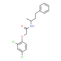 ChemSpider 2D Image | 2-(2,4-Dichlorophenoxy)-N-(4-phenyl-2-butanyl)acetamide | C18H19Cl2NO2