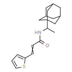 ChemSpider 2D Image | N-[1-(Adamantan-1-yl)ethyl]-3-(2-thienyl)acrylamide | C19H25NOS