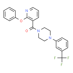 ChemSpider 2D Image | (2-Phenoxy-3-pyridinyl){4-[3-(trifluoromethyl)phenyl]-1-piperazinyl}methanone | C23H20F3N3O2