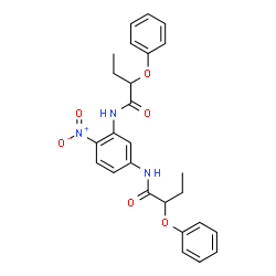 ChemSpider 2D Image | N,N'-(4-Nitro-1,3-phenylene)bis(2-phenoxybutanamide) | C26H27N3O6