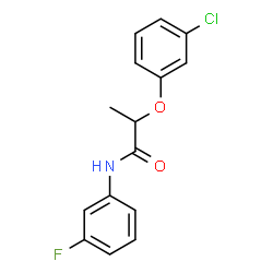 ChemSpider 2D Image | 2-(3-Chlorophenoxy)-N-(3-fluorophenyl)propanamide | C15H13ClFNO2