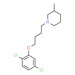 ChemSpider 2D Image | 1-[4-(2,5-Dichlorophenoxy)butyl]-3-methylpiperidine | C16H23Cl2NO