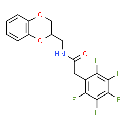 ChemSpider 2D Image | N-(2,3-Dihydro-1,4-benzodioxin-2-ylmethyl)-2-(pentafluorophenyl)acetamide | C17H12F5NO3