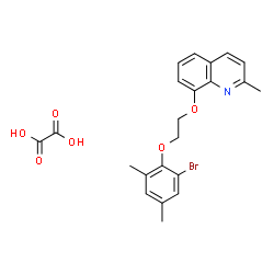 ChemSpider 2D Image | 8-[2-(2-Bromo-4,6-dimethylphenoxy)ethoxy]-2-methylquinoline ethanedioate (1:1) | C22H22BrNO6