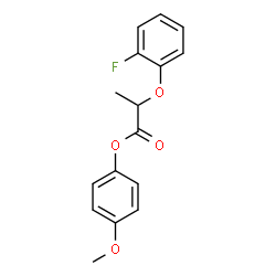 ChemSpider 2D Image | 4-Methoxyphenyl 2-(2-fluorophenoxy)propanoate | C16H15FO4