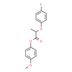 ChemSpider 2D Image | 4-Methoxyphenyl 2-(4-fluorophenoxy)propanoate | C16H15FO4