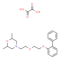 ChemSpider 2D Image | 4-{2-[2-(2-Biphenylyloxy)ethoxy]ethyl}-2,6-dimethylmorpholine ethanedioate (1:1) | C24H31NO7