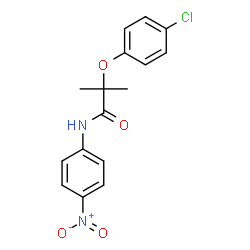 ChemSpider 2D Image | 2-(4-Chlorophenoxy)-2-methyl-N-(4-nitrophenyl)propanamide | C16H15ClN2O4