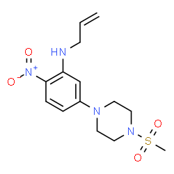 ChemSpider 2D Image | N-Allyl-5-[4-(methylsulfonyl)-1-piperazinyl]-2-nitroaniline | C14H20N4O4S