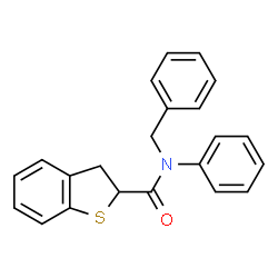 ChemSpider 2D Image | N-Benzyl-N-phenyl-2,3-dihydro-1-benzothiophene-2-carboxamide | C22H19NOS