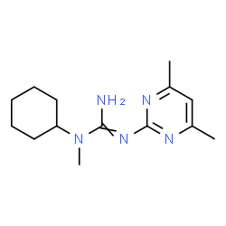 ChemSpider 2D Image | 1-Cyclohexyl-2-(4,6-dimethyl-2-pyrimidinyl)-1-methylguanidine | C14H23N5