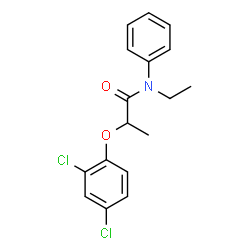 ChemSpider 2D Image | 2-(2,4-Dichlorophenoxy)-N-ethyl-N-phenylpropanamide | C17H17Cl2NO2