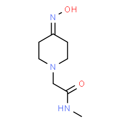 ChemSpider 2D Image | 2-[4-(Hydroxyimino)-1-piperidinyl]-N-methylacetamide | C8H15N3O2