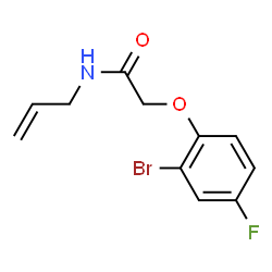 ChemSpider 2D Image | N-Allyl-2-(2-bromo-4-fluorophenoxy)acetamide | C11H11BrFNO2