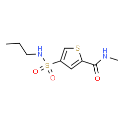 ChemSpider 2D Image | N-Methyl-4-(propylsulfamoyl)-2-thiophenecarboxamide | C9H14N2O3S2
