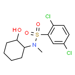 ChemSpider 2D Image | 2,5-Dichloro-N-(2-hydroxycyclohexyl)-N-methylbenzenesulfonamide | C13H17Cl2NO3S
