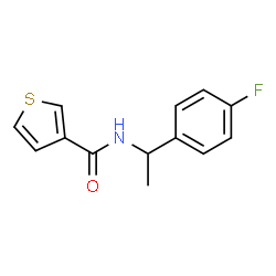 ChemSpider 2D Image | N-[1-(4-Fluorophenyl)ethyl]-3-thiophenecarboxamide | C13H12FNOS