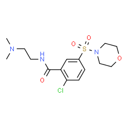 ChemSpider 2D Image | 2-Chloro-N-[2-(dimethylamino)ethyl]-5-(4-morpholinylsulfonyl)benzamide | C15H22ClN3O4S