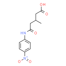 ChemSpider 2D Image | 3-Methyl-5-[(4-nitrophenyl)amino]-5-oxopentanoic acid | C12H14N2O5