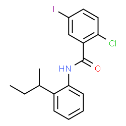 ChemSpider 2D Image | N-(2-sec-Butylphenyl)-2-chloro-5-iodobenzamide | C17H17ClINO