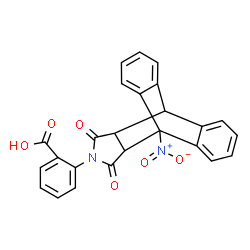 ChemSpider 2D Image | 2-(1-Nitro-16,18-dioxo-17-azapentacyclo[6.6.5.0~2,7~.0~9,14~.0~15,19~]nonadeca-2,4,6,9,11,13-hexaen-17-yl)benzoic acid | C25H16N2O6