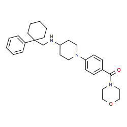 ChemSpider 2D Image | 4-Morpholinyl[4-(4-{[(1-phenylcyclohexyl)methyl]amino}-1-piperidinyl)phenyl]methanone | C29H39N3O2