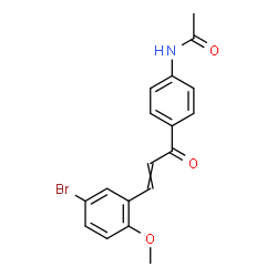 ChemSpider 2D Image | N-{4-[3-(5-Bromo-2-methoxyphenyl)acryloyl]phenyl}acetamide | C18H16BrNO3