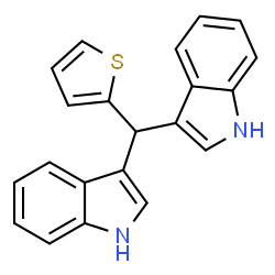 ChemSpider 2D Image | 3,3'-(2-Thienylmethylene)bis(1H-indole) | C21H16N2S