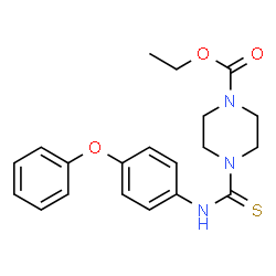 ChemSpider 2D Image | Ethyl 4-[(4-phenoxyphenyl)carbamothioyl]-1-piperazinecarboxylate | C20H23N3O3S
