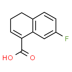 ChemSpider 2D Image | 7-Fluoro-3,4-dihydro-1-naphthalenecarboxylic acid | C11H9FO2