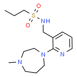 ChemSpider 2D Image | N-{[2-(4-Methyl-1,4-diazepan-1-yl)-3-pyridinyl]methyl}-1-propanesulfonamide | C15H26N4O2S