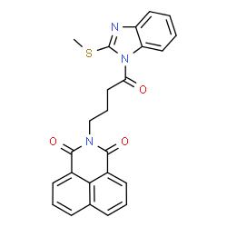 ChemSpider 2D Image | 2-{4-[2-(Methylsulfanyl)-1H-benzimidazol-1-yl]-4-oxobutyl}-1H-benzo[de]isoquinoline-1,3(2H)-dione | C24H19N3O3S