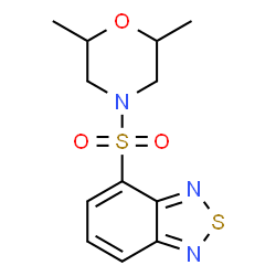 ChemSpider 2D Image | 4-[(2,6-Dimethyl-4-morpholinyl)sulfonyl]-2,1,3-benzothiadiazole | C12H15N3O3S2