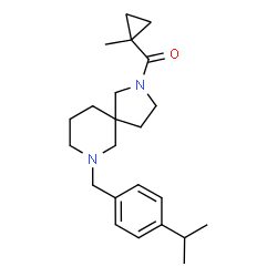 ChemSpider 2D Image | [7-(4-Isopropylbenzyl)-2,7-diazaspiro[4.5]dec-2-yl](1-methylcyclopropyl)methanone | C23H34N2O