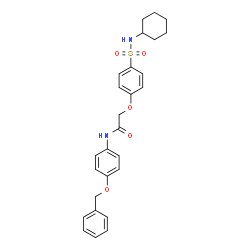 ChemSpider 2D Image | N-[4-(Benzyloxy)phenyl]-2-[4-(cyclohexylsulfamoyl)phenoxy]acetamide | C27H30N2O5S
