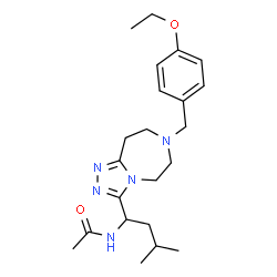 ChemSpider 2D Image | N-{1-[7-(4-Ethoxybenzyl)-6,7,8,9-tetrahydro-5H-[1,2,4]triazolo[4,3-d][1,4]diazepin-3-yl]-3-methylbutyl}acetamide | C22H33N5O2