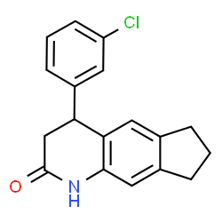 ChemSpider 2D Image | 4-(3-Chlorophenyl)-1,3,4,6,7,8-hexahydro-2H-cyclopenta[g]quinolin-2-one | C18H16ClNO