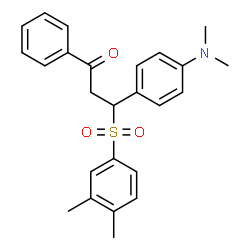 ChemSpider 2D Image | 3-[4-(Dimethylamino)phenyl]-3-[(3,4-dimethylphenyl)sulfonyl]-1-phenyl-1-propanone | C25H27NO3S