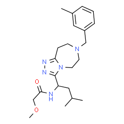ChemSpider 2D Image | 2-Methoxy-N-{3-methyl-1-[7-(3-methylbenzyl)-6,7,8,9-tetrahydro-5H-[1,2,4]triazolo[4,3-d][1,4]diazepin-3-yl]butyl}acetamide | C22H33N5O2