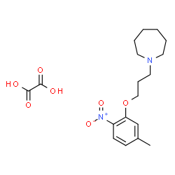ChemSpider 2D Image | 1-[3-(5-Methyl-2-nitrophenoxy)propyl]azepane ethanedioate (1:1) | C18H26N2O7