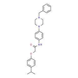 ChemSpider 2D Image | N-(4-(4-benzylpiperazin-1-yl)phenyl)-2-(4-isopropylphenoxy)acetamide | C28H33N3O2