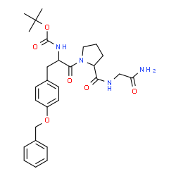 ChemSpider 2D Image | O-Benzyl-N-{[(2-methyl-2-propanyl)oxy]carbonyl}tyrosylprolylglycinamide | C28H36N4O6