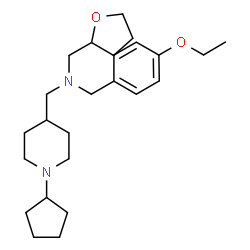 ChemSpider 2D Image | 1-(1-Cyclopentyl-4-piperidinyl)-N-(4-ethoxybenzyl)-N-(tetrahydro-2-furanylmethyl)methanamine | C25H40N2O2