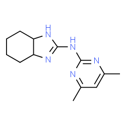 ChemSpider 2D Image | N-(4,6-dimethylpyrimidin-2-yl)-octahydro-1H-1,3-benzodiazol-2-imine | C13H19N5