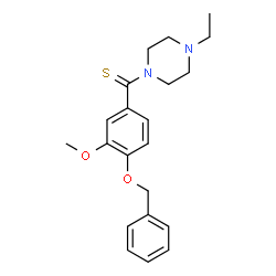 ChemSpider 2D Image | [4-(Benzyloxy)-3-methoxyphenyl](4-ethyl-1-piperazinyl)methanethione | C21H26N2O2S