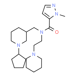 ChemSpider 2D Image | N-[(1-Cyclopentyl-3-piperidinyl)methyl]-1-methyl-N-[2-(1-piperidinyl)ethyl]-1H-pyrazole-5-carboxamide | C23H39N5O