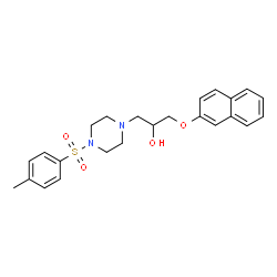 ChemSpider 2D Image | 1-{4-[(4-Methylphenyl)sulfonyl]-1-piperazinyl}-3-(2-naphthyloxy)-2-propanol | C24H28N2O4S