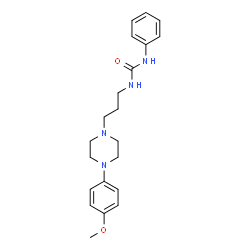 ChemSpider 2D Image | 1-{3-[4-(4-Methoxyphenyl)-1-piperazinyl]propyl}-3-phenylurea | C21H28N4O2