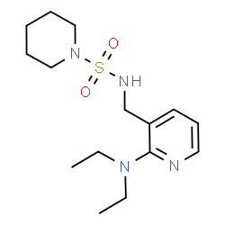 ChemSpider 2D Image | N-{[2-(Diethylamino)-3-pyridinyl]methyl}-1-piperidinesulfonamide | C15H26N4O2S