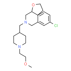 ChemSpider 2D Image | 1-(3-Chlorophenyl)-N-{[1-(2-methoxyethyl)-4-piperidinyl]methyl}-N-(tetrahydro-2-furanylmethyl)methanamine | C21H33ClN2O2